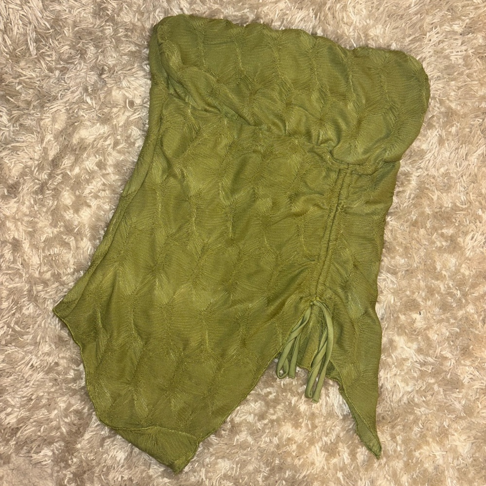 Urban Outfitters - silence + noise Olive Green Knit tube top